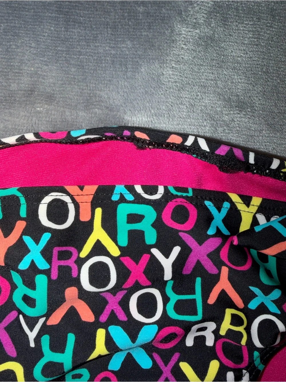 🩵🩷 Roxy Multicolor Letter Print Tie-Side Bikini Bottoms